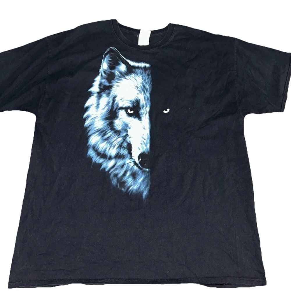 Vintage Wolf Graphic T Shirt Size XL